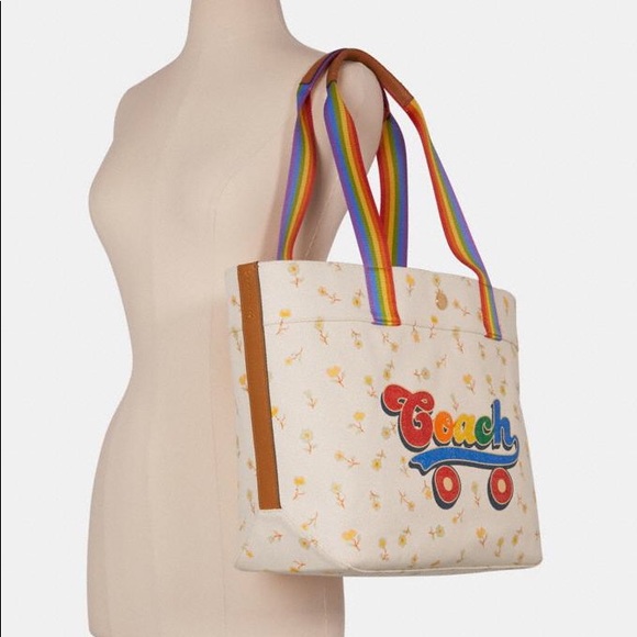 Coach Pride Rainbow Roller Tote & Wristlet - Picture 8 of 10
